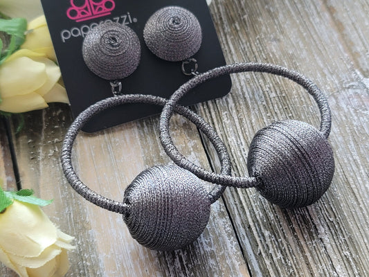 Social Sphere - Black Post Earring