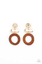 Woven Whimsicality - Gold Post Earrings